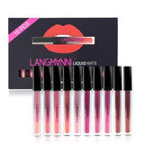 langmanni 12pcs Sexy Matte Lipstick Kits Lips Makeup Waterproof Nutritious Velvet Lip Stick Tint Nude Makeup Cosmetic