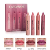 langmanni 12pcs Sexy Matte Lipstick Kits Lips Makeup Waterproof Nutritious Velvet Lip Stick Tint Nude Makeup Cosmetic