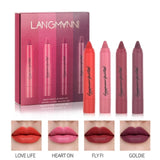 langmanni 12pcs Sexy Matte Lipstick Kits Lips Makeup Waterproof Nutritious Velvet Lip Stick Tint Nude Makeup Cosmetic